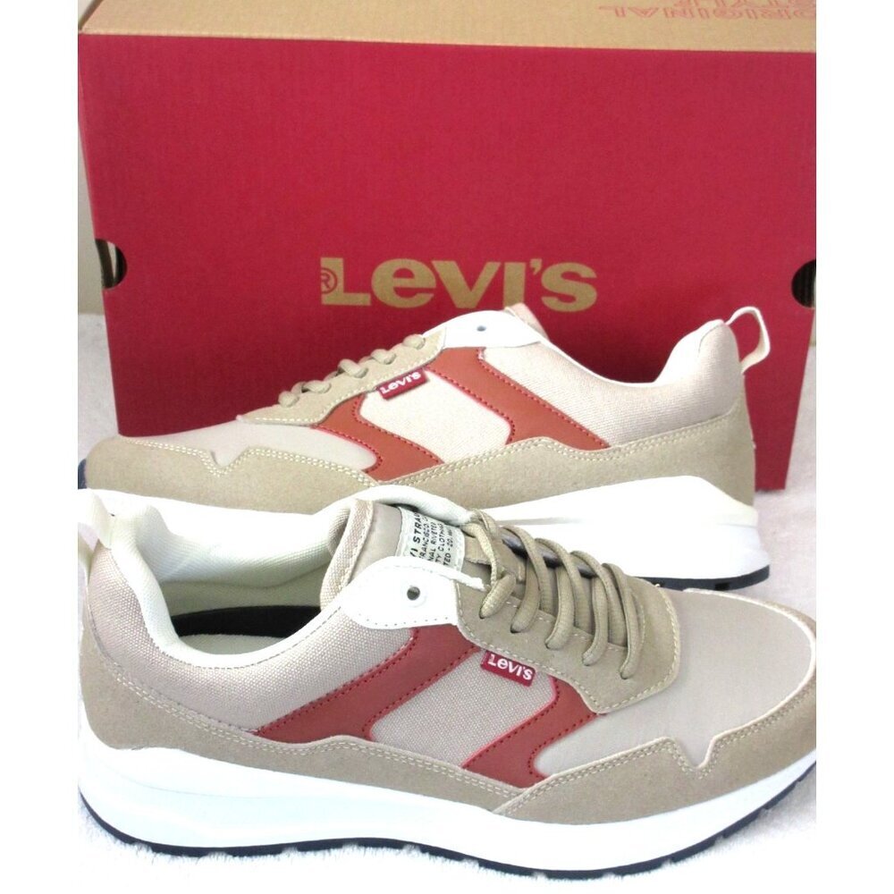 Levi's Men's Oats 2 Vegan Synthetic Casual Trainer Sneaker Tan Brown NIB - Picture 1 of 5
